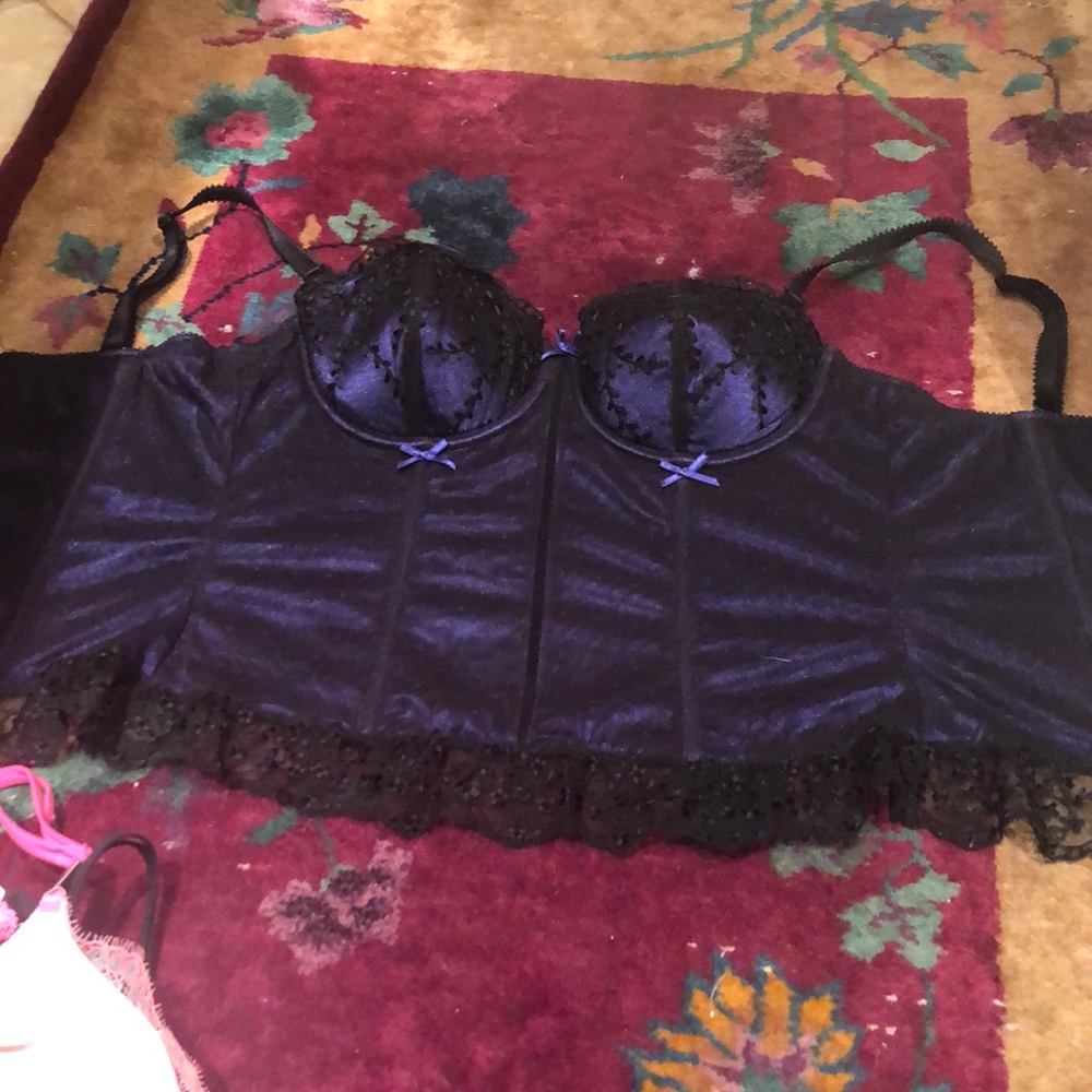 Blue and black cami